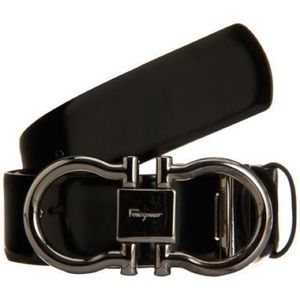 Mens Black Brown Reversible Ferragamo Belt Size 32